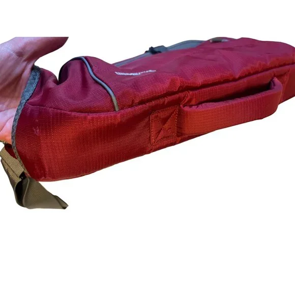 LL Bean Red Shoulder Strap Laptop Computer Messenger 5-Pocket Carry on Bag 18" - Picture 16 of 16